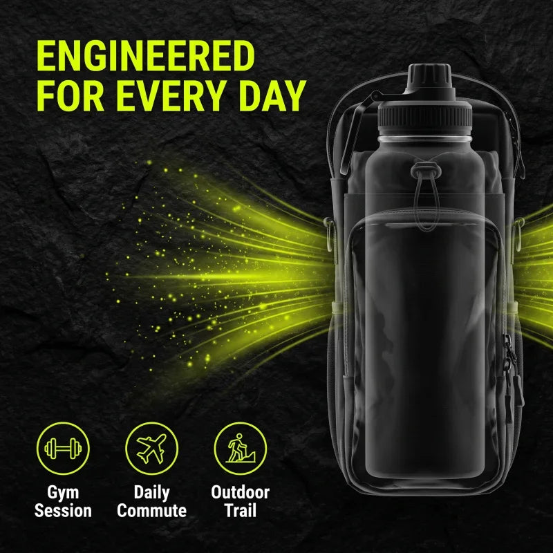 Unisex Fitness Gym Bag with Water Bottle Holder
