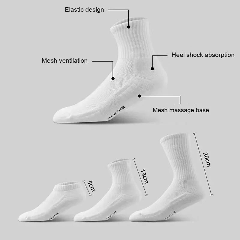Thick Cotton Sports Socks – Mid-Tube