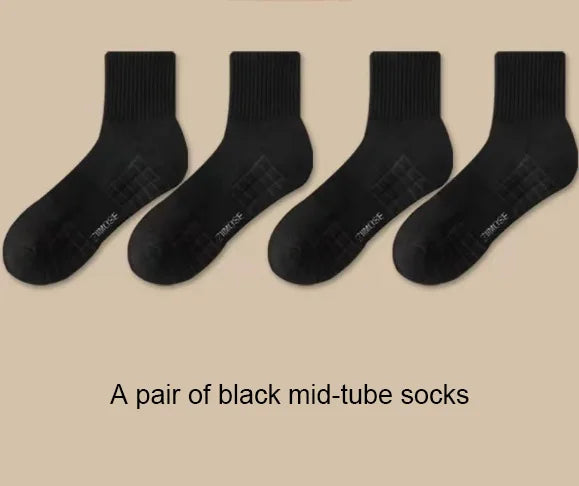 Thick Cotton Sports Socks – Mid-Tube