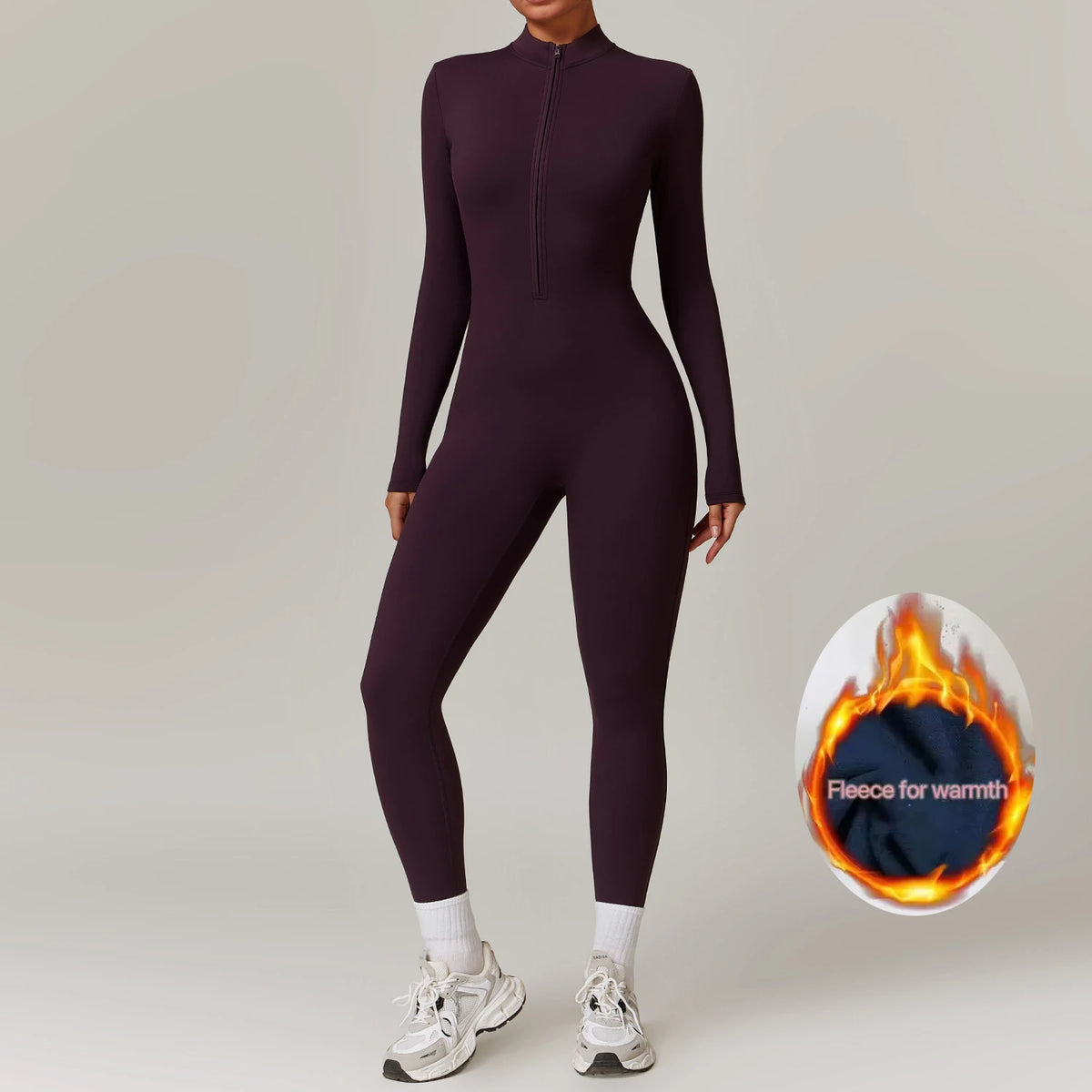 Women's Warm One-Piece Yoga Jumpsuit