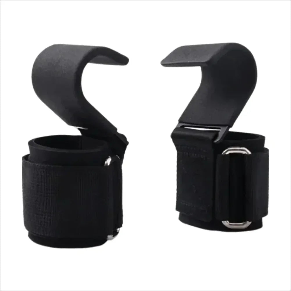 Weight Lifting Hooks Wrist Support Straps