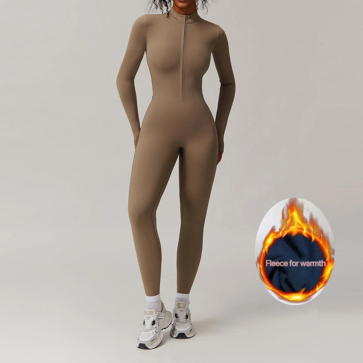 Women's Warm One-Piece Yoga Jumpsuit