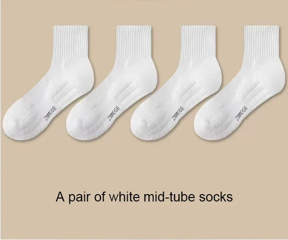 Thick Cotton Sports Socks – Mid-Tube