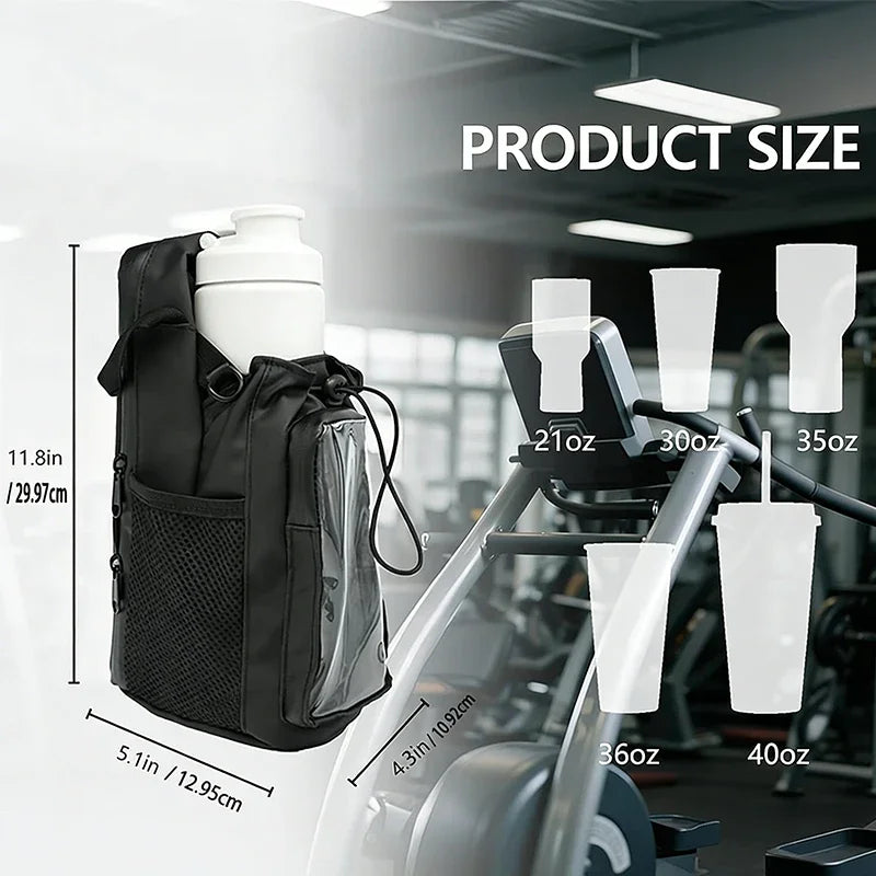 Unisex Fitness Gym Bag with Water Bottle Holder