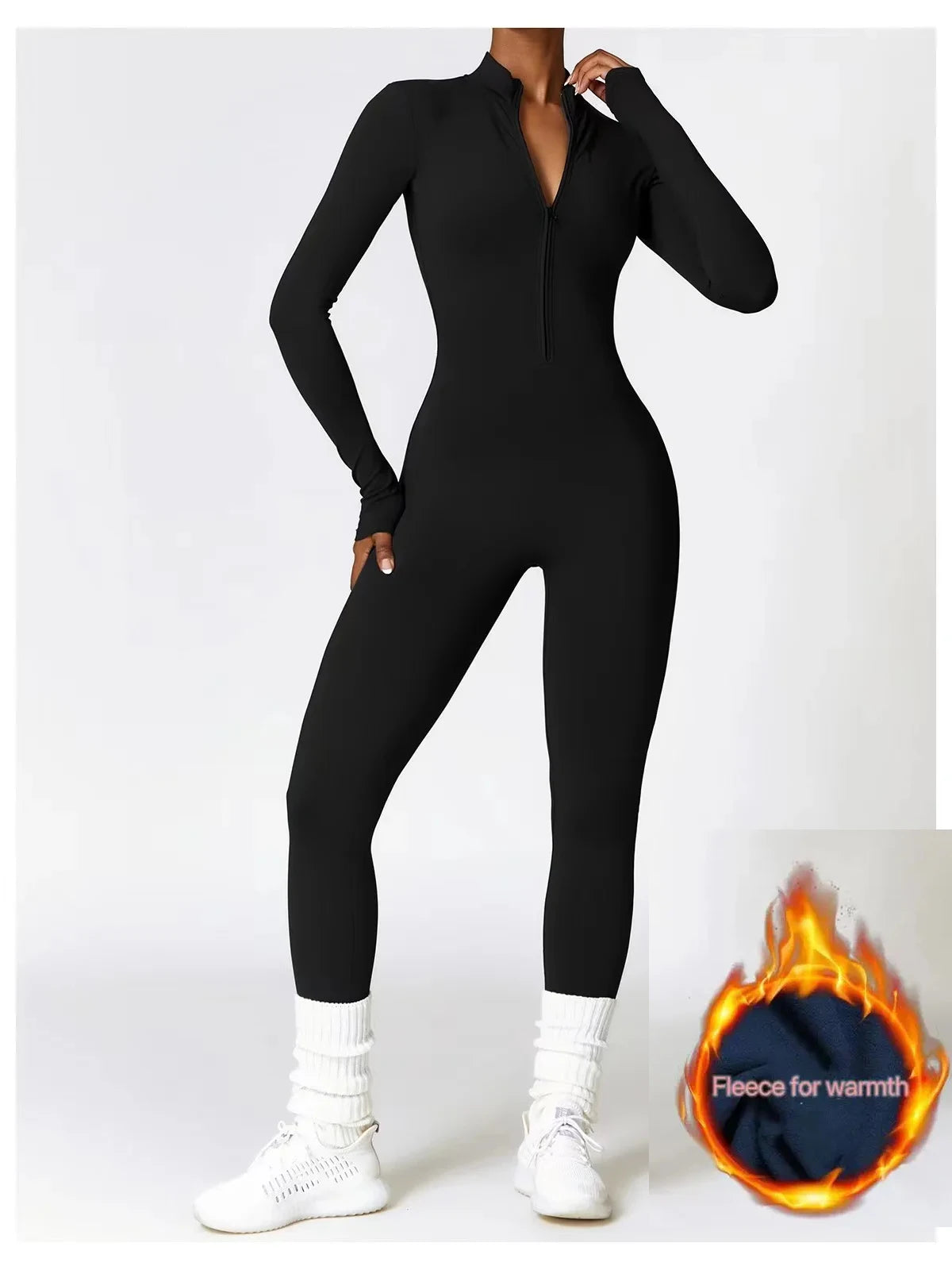 Women's Warm One-Piece Yoga Jumpsuit
