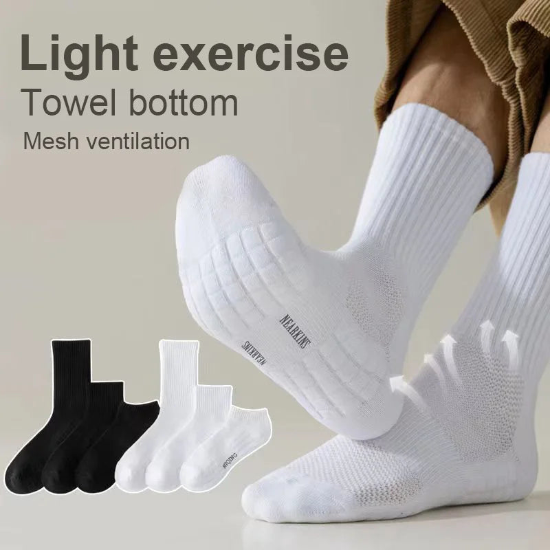 Thick Cotton Sports Socks – Mid-Tube
